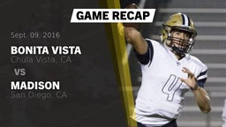 Recap: Bonita Vista  vs. Madison  2016