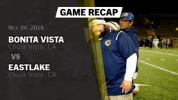 Recap: Bonita Vista  vs. Eastlake  2016