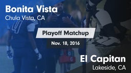 Matchup: Bonita Vista vs. El Capitan  2016