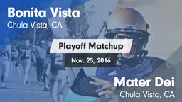 Matchup: Bonita Vista vs. Mater Dei  2016