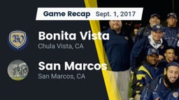 Recap: Bonita Vista  vs. San Marcos  2017