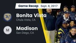 Recap: Bonita Vista  vs. Madison  2017