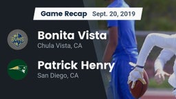 Recap: Bonita Vista  vs. Patrick Henry  2019