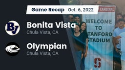 Recap: Bonita Vista  vs. Olympian  2022