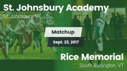 Matchup: St. Johnsbury Academ vs. Rice Memorial  2017