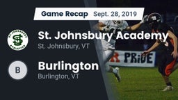 Recap: St. Johnsbury Academy  vs. Burlington  2019