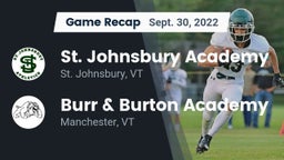 Recap: St. Johnsbury Academy  vs. Burr & Burton Academy  2022