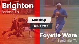 Matchup: Brighton vs. Fayette Ware  2020