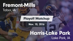 Matchup: Fremont-Mills vs. Harris-Lake Park  2016