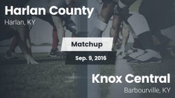 Matchup: Harlan County vs. Knox Central  2016