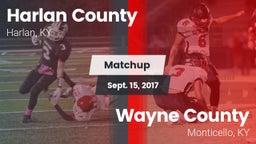 Matchup: Harlan County vs. Wayne County  2017