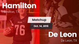 Matchup: Hamilton vs. De Leon  2016