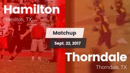 Matchup: Hamilton vs. Thorndale  2017