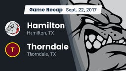 Recap: Hamilton  vs. Thorndale  2017