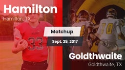 Matchup: Hamilton vs. Goldthwaite  2017