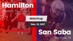 Matchup: Hamilton vs. San Saba  2017