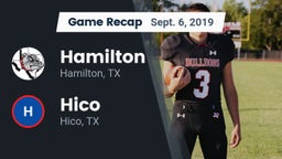Recap: Hamilton  vs. Hico  2019