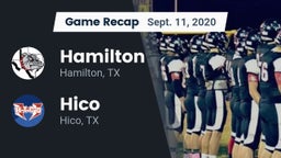 Recap: Hamilton  vs. Hico  2020