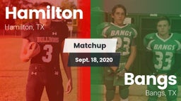 Matchup: Hamilton vs. Bangs  2020