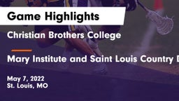 Christian Brothers College  vs Mary Institute and Saint Louis Country Day School Game Highlights - May 7, 2022