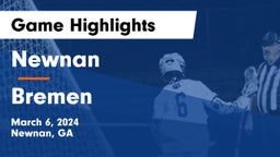 Newnan  vs Bremen  Game Highlights - March 6, 2024