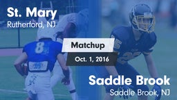 Matchup: St. Mary vs. Saddle Brook  2016