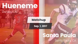Matchup: Hueneme  vs. Santa Paula  2017
