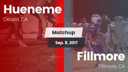 Matchup: Hueneme  vs. Fillmore  2017