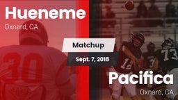 Matchup: Hueneme  vs. Pacifica  2018