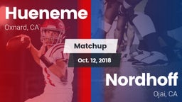 Matchup: Hueneme  vs. Nordhoff  2018