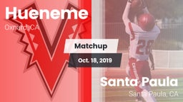 Matchup: Hueneme  vs. Santa Paula  2019