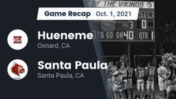 Recap: Hueneme  vs. Santa Paula  2021