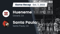 Recap: Hueneme  vs. Santa Paula  2022