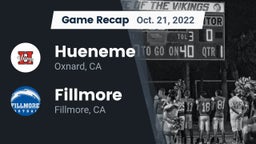 Recap: Hueneme  vs. Fillmore  2022