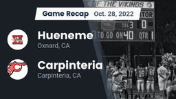 Recap: Hueneme  vs. Carpinteria  2022