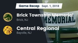 Recap: Brick Township Memorial  vs. Central Regional  2018