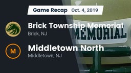 Recap: Brick Township Memorial  vs. Middletown North  2019