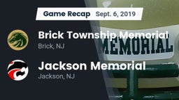 Recap: Brick Township Memorial  vs. Jackson Memorial  2019