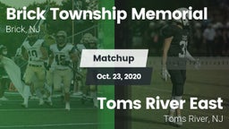 Matchup: Brick Township Memor vs. Toms River East  2020