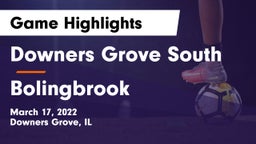 Downers Grove South  vs Bolingbrook  Game Highlights - March 17, 2022