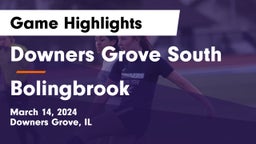 Downers Grove South  vs Bolingbrook  Game Highlights - March 14, 2024