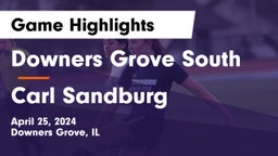 Downers Grove South  vs Carl Sandburg  Game Highlights - April 25, 2024