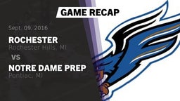 Recap: Rochester  vs. Notre Dame Prep  2016