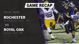 Recap: Rochester  vs. Royal Oak  2016