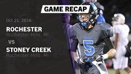 Recap: Rochester  vs. Stoney Creek  2016