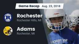 Recap: Rochester  vs. Adams  2018
