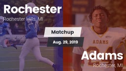 Matchup: Rochester High vs. Adams  2019