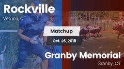 Matchup: Rockville vs. Granby Memorial  2018