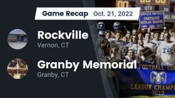 Recap: Rockville  vs. Granby Memorial  2022