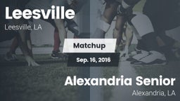 Matchup: Leesville vs. Alexandria Senior  2016